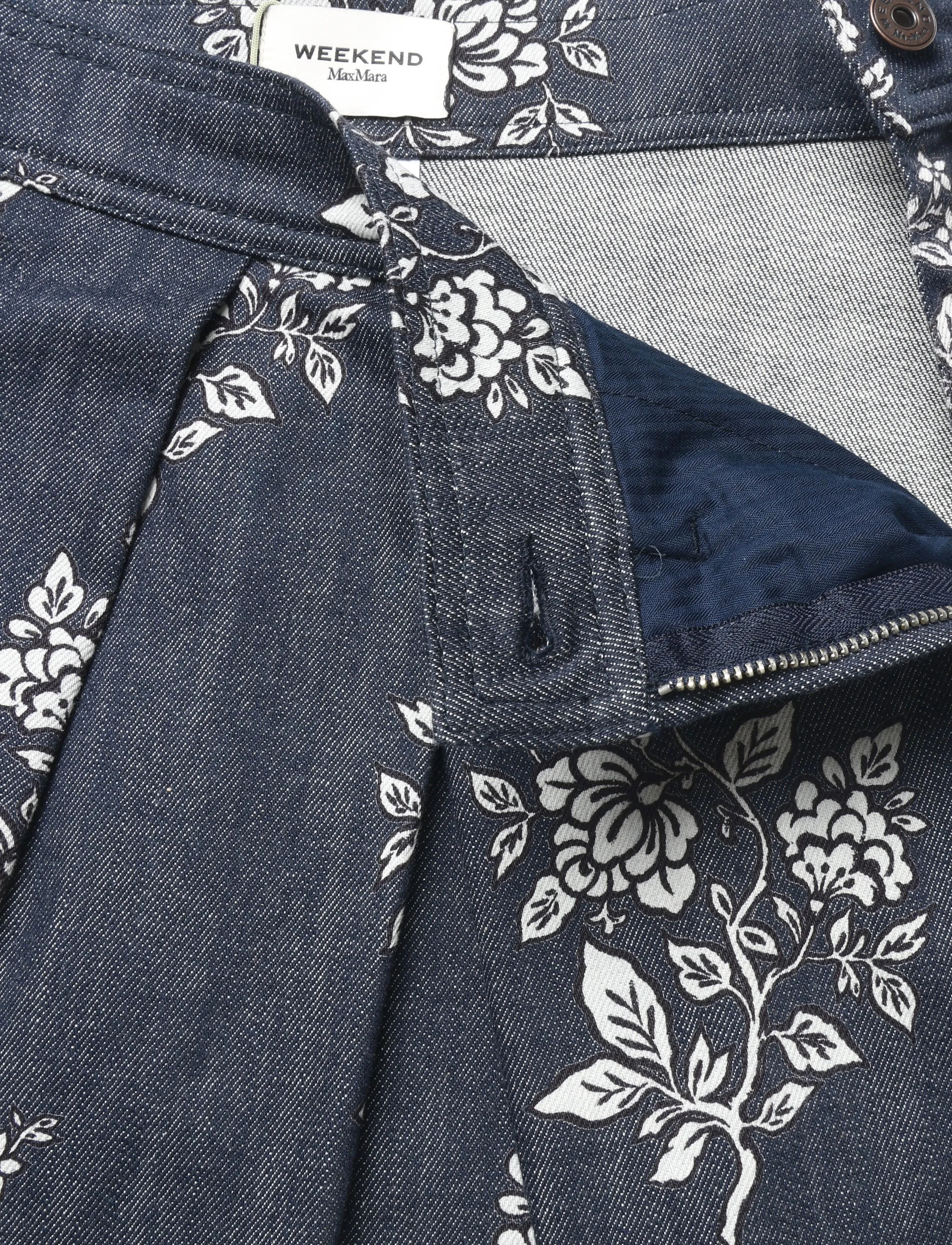 Weekend Max Mara - WKDSTRUZZO - plisserade kjolar - navy flowers - 2