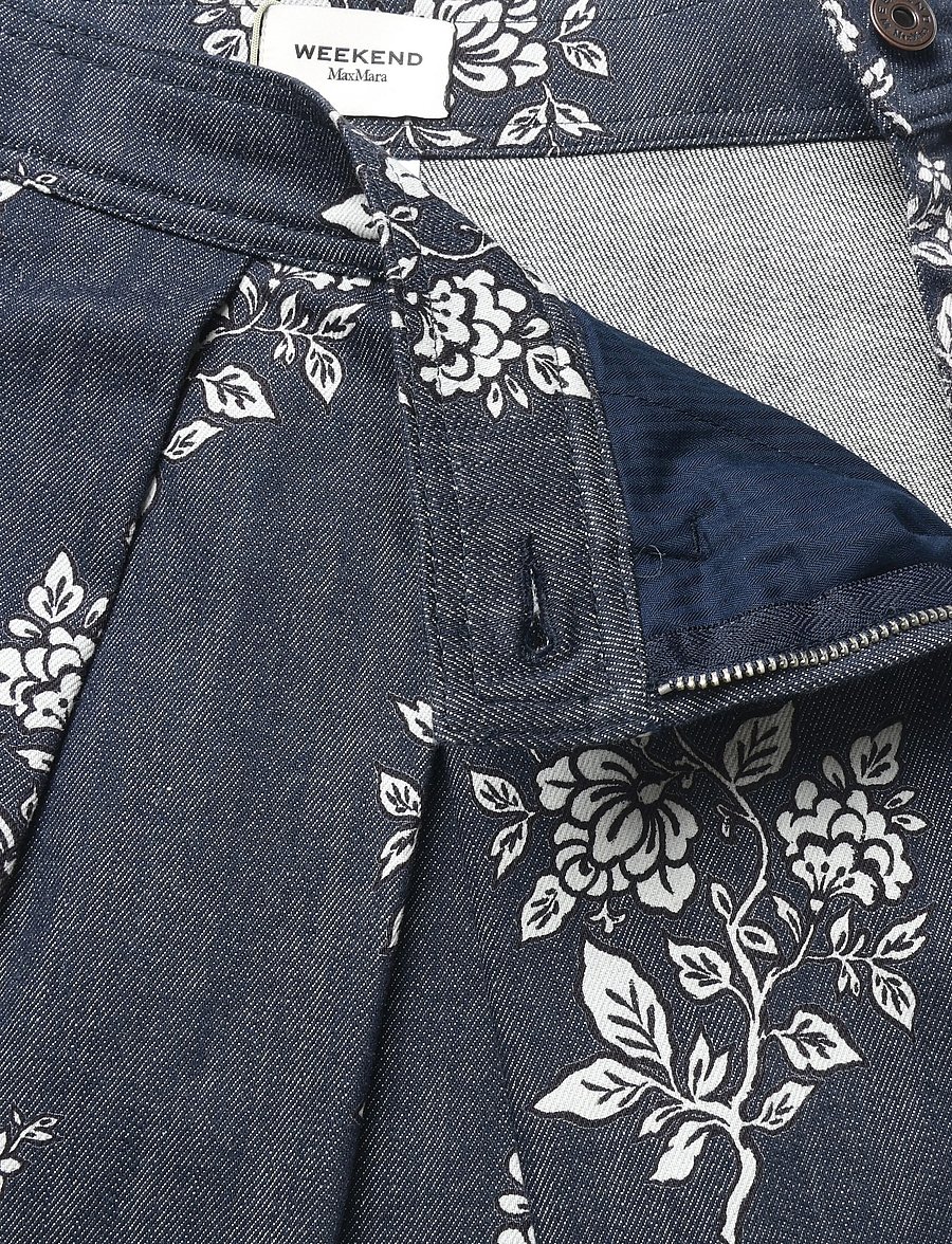 Weekend Max Mara - WKDSTRUZZO - plisserade kjolar - navy flowers - 2