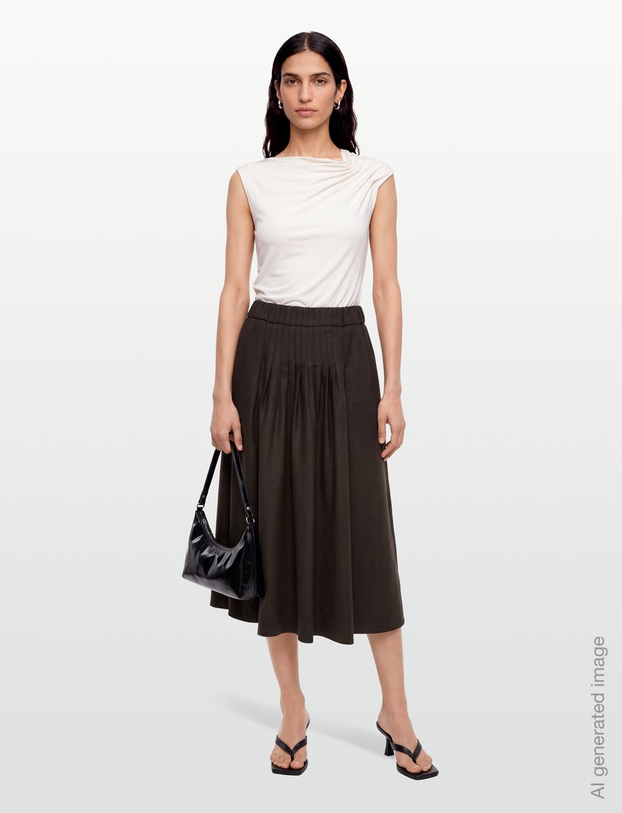 Weekend Max Mara - WKDOVEST - plisseeritud seelikud - brown - 0