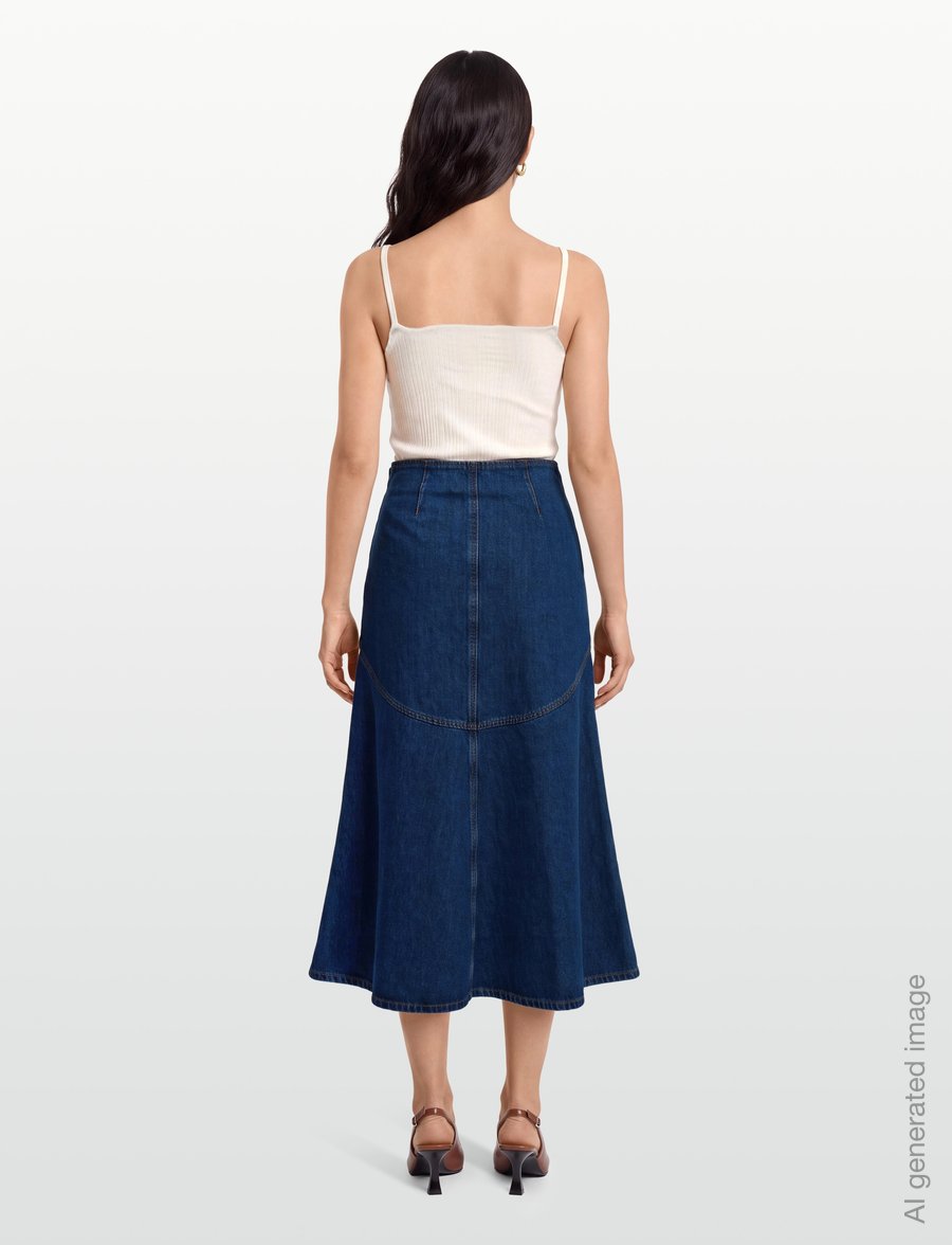 Weekend Max Mara - WKDMEANDRO - denim skirts - navy medium used - 4