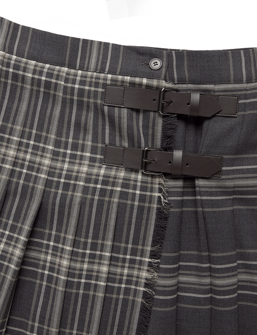 Weekend Max Mara - WKDPRISMA - plíseruð pils - dark grey tartan - 2