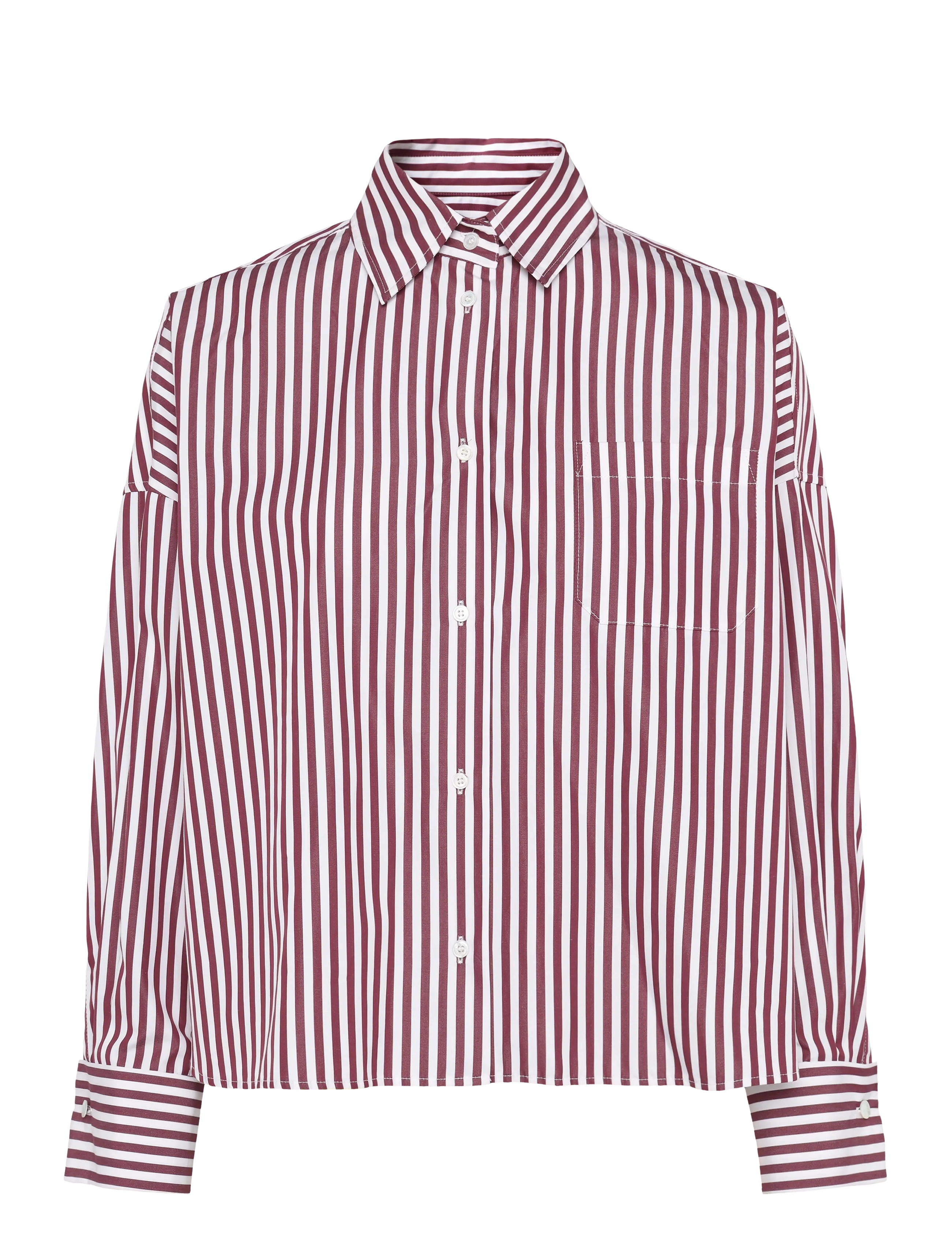 Weekend Max Mara WKDOVATTA - Langærmede skjorter - BORDEAUX FINE STRIPE / burgundy