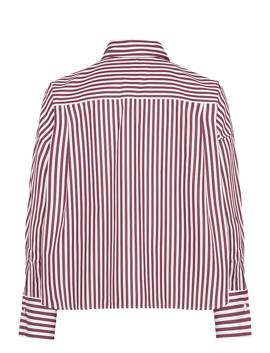 Weekend Max Mara - WKDOVATTA - pikkade varrukatega särgid - bordeaux fine stripe - 1