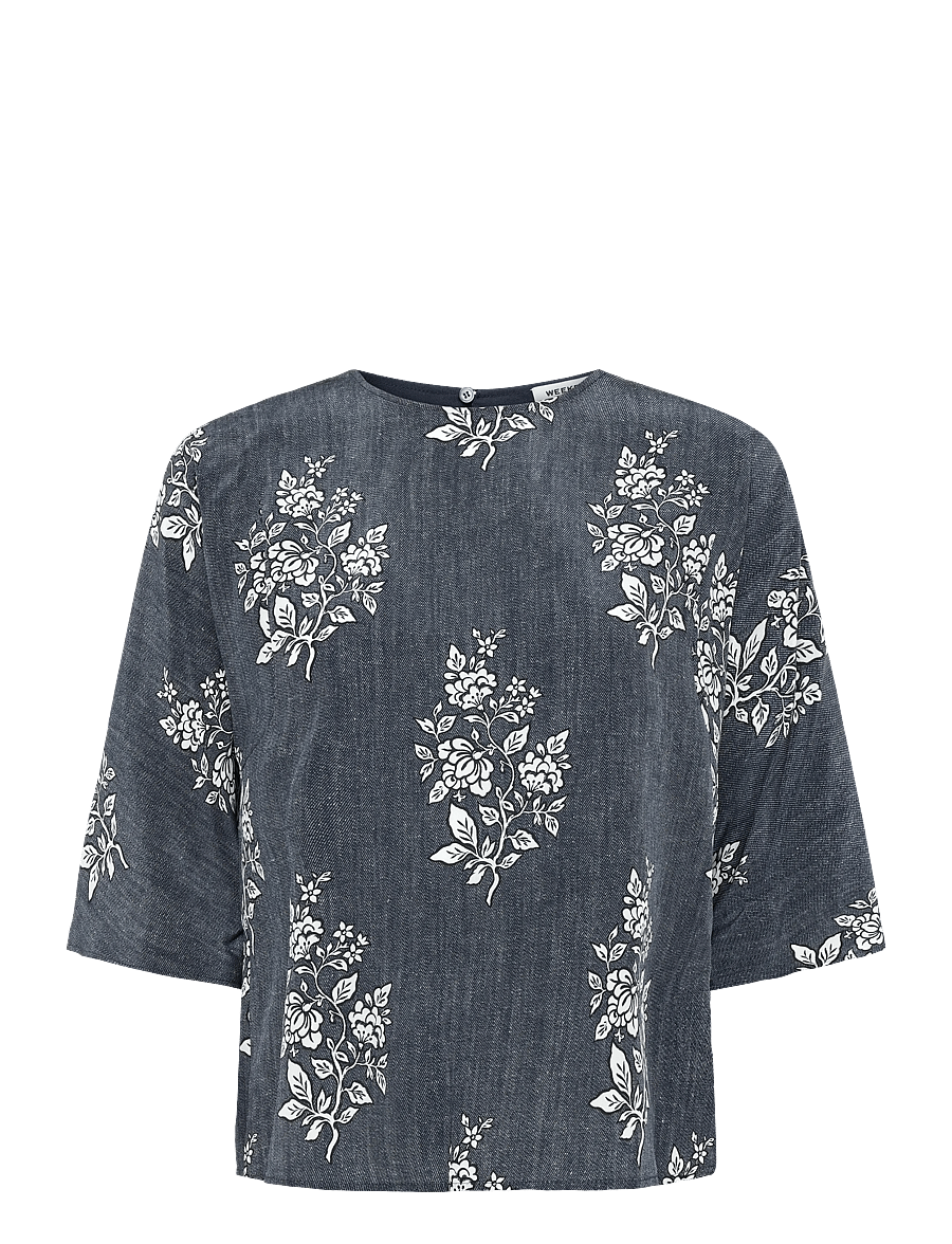Weekend Max Mara - WKDADONE - kortærmede bluser - navy flowers - 1