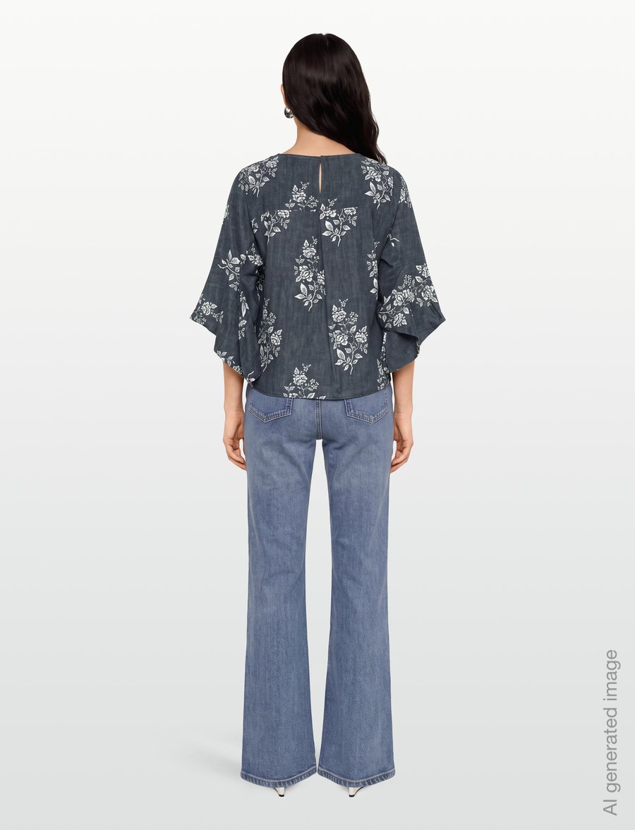 Weekend Max Mara - WKDADONE - kortærmede bluser - navy flowers - 4
