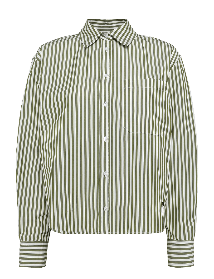 Weekend Max Mara - WKDPANETTO - pikkade varrukatega särgid - green fine stripe - 0