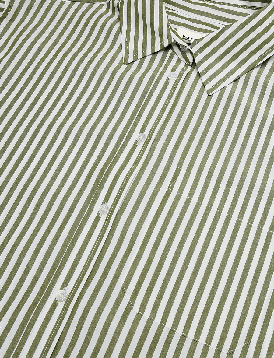 Weekend Max Mara - WKDPANETTO - pikkade varrukatega särgid - green fine stripe - 2