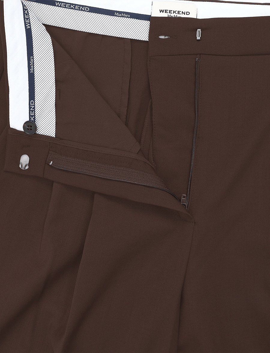 Weekend Max Mara - WKDADELFI - bukser med brede ben - dark brown - 3