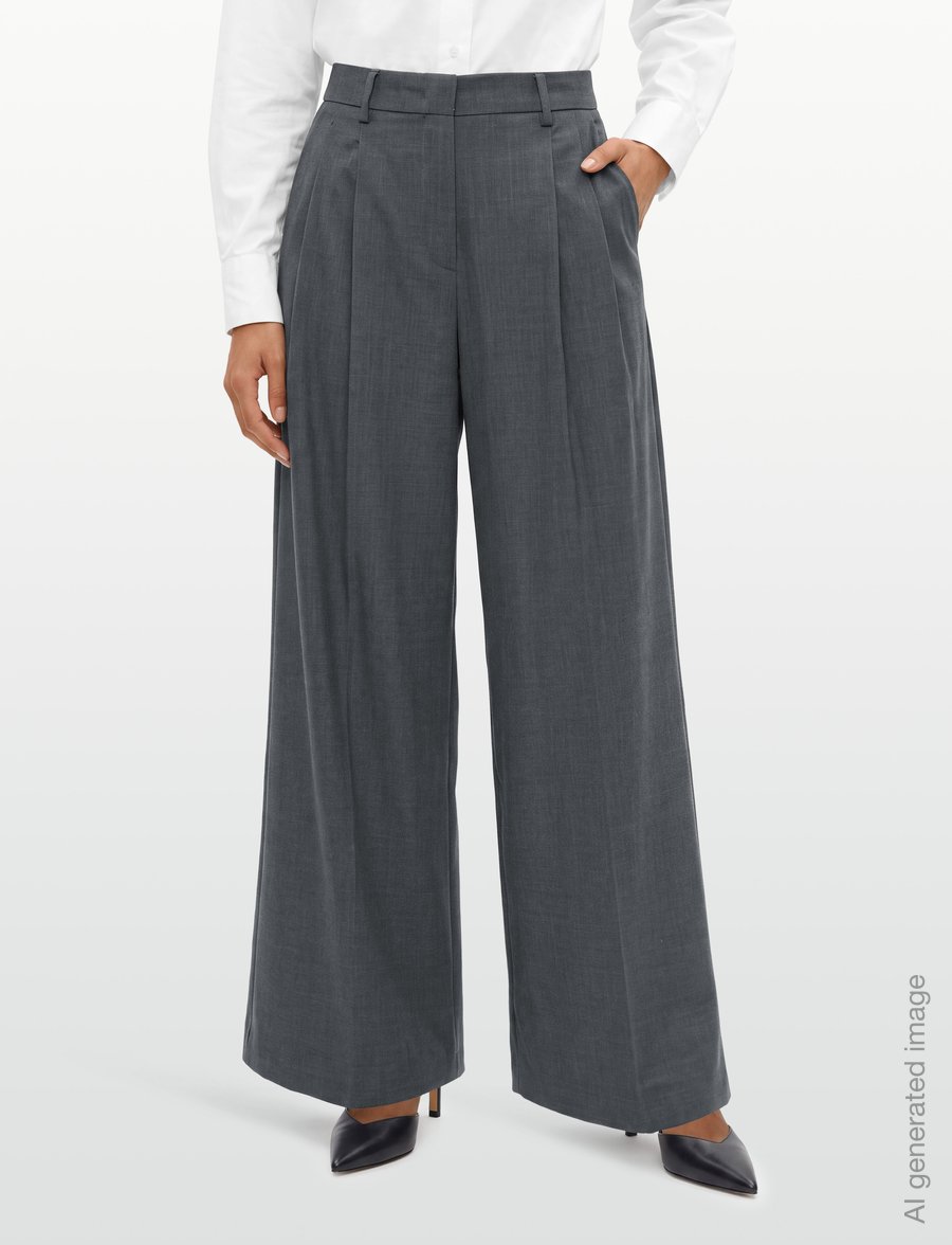 Weekend Max Mara - WKDADELFI - bukser med brede ben - dark grey - 3