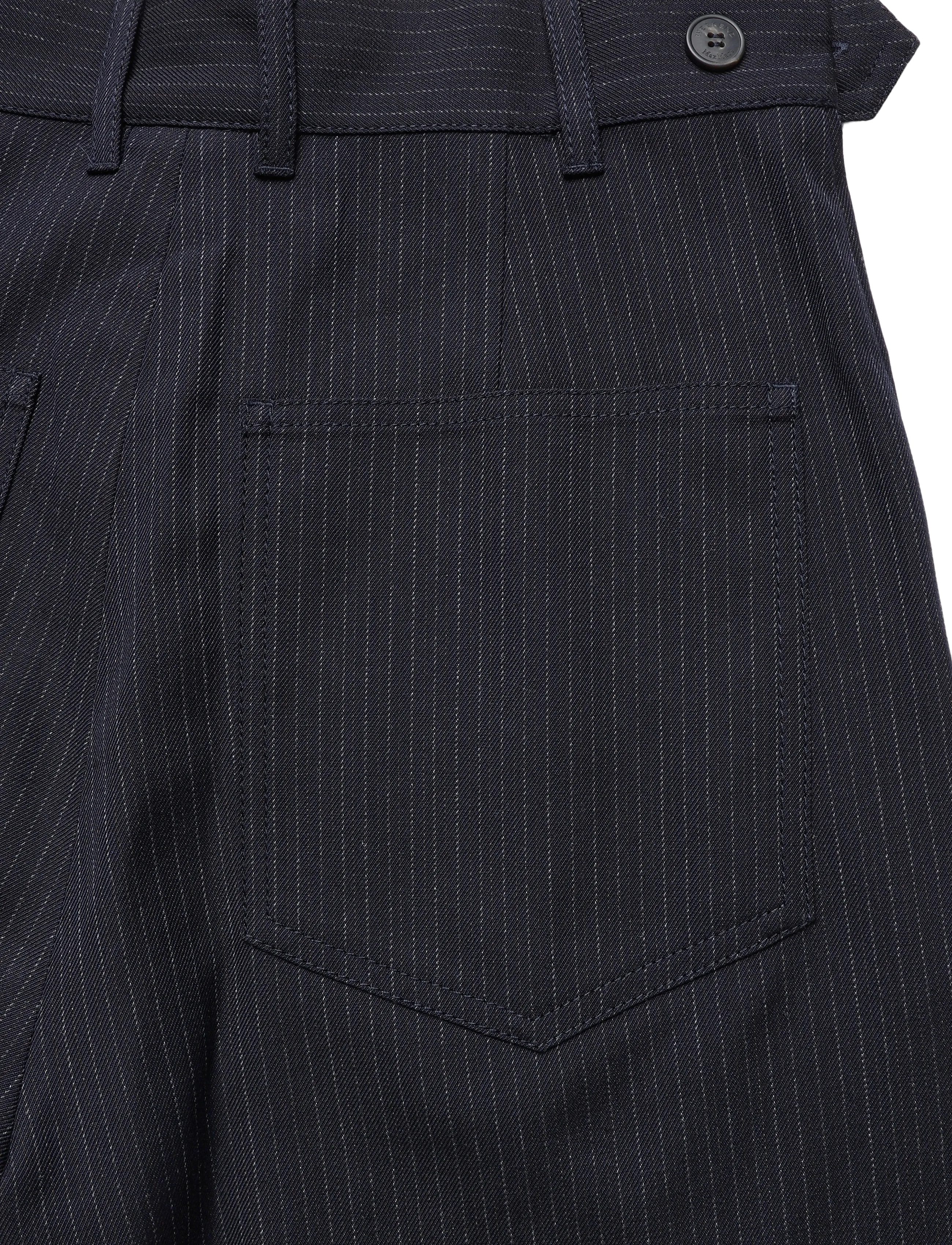 Weekend Max Mara - WKDBRAVO - hosen mit weitem bein - navy pinstripes - 2