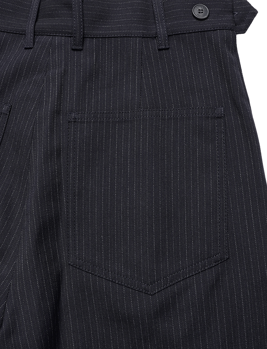 Weekend Max Mara - WKDBRAVO - hosen mit weitem bein - navy pinstripes - 2
