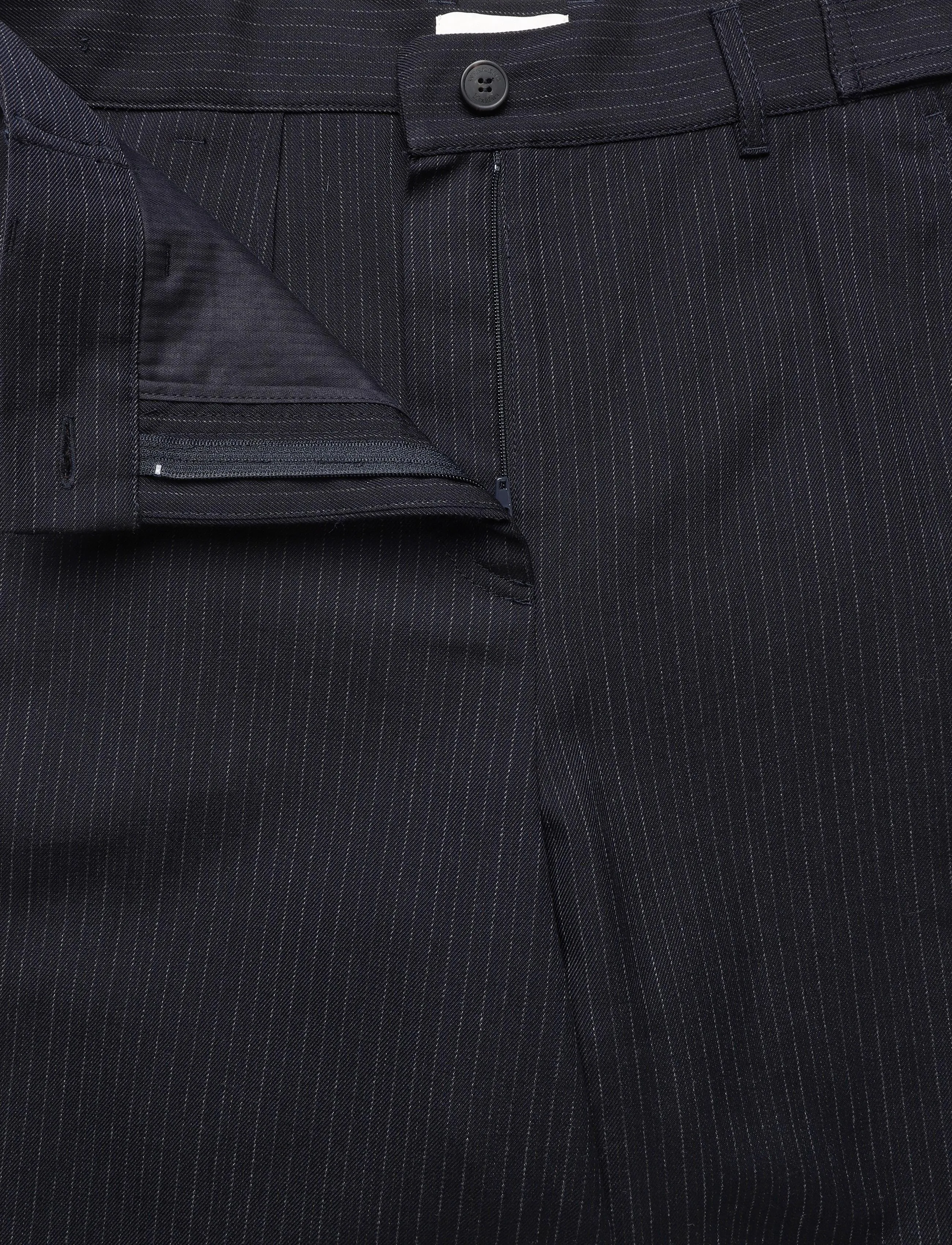 Weekend Max Mara - WKDBRAVO - hosen mit weitem bein - navy pinstripes - 3