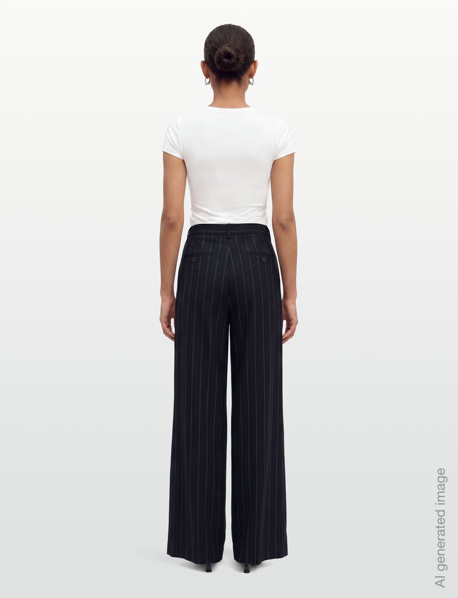 Weekend Max Mara - WKDNEBBIE - habitbukser - navy large pinstripes - 4