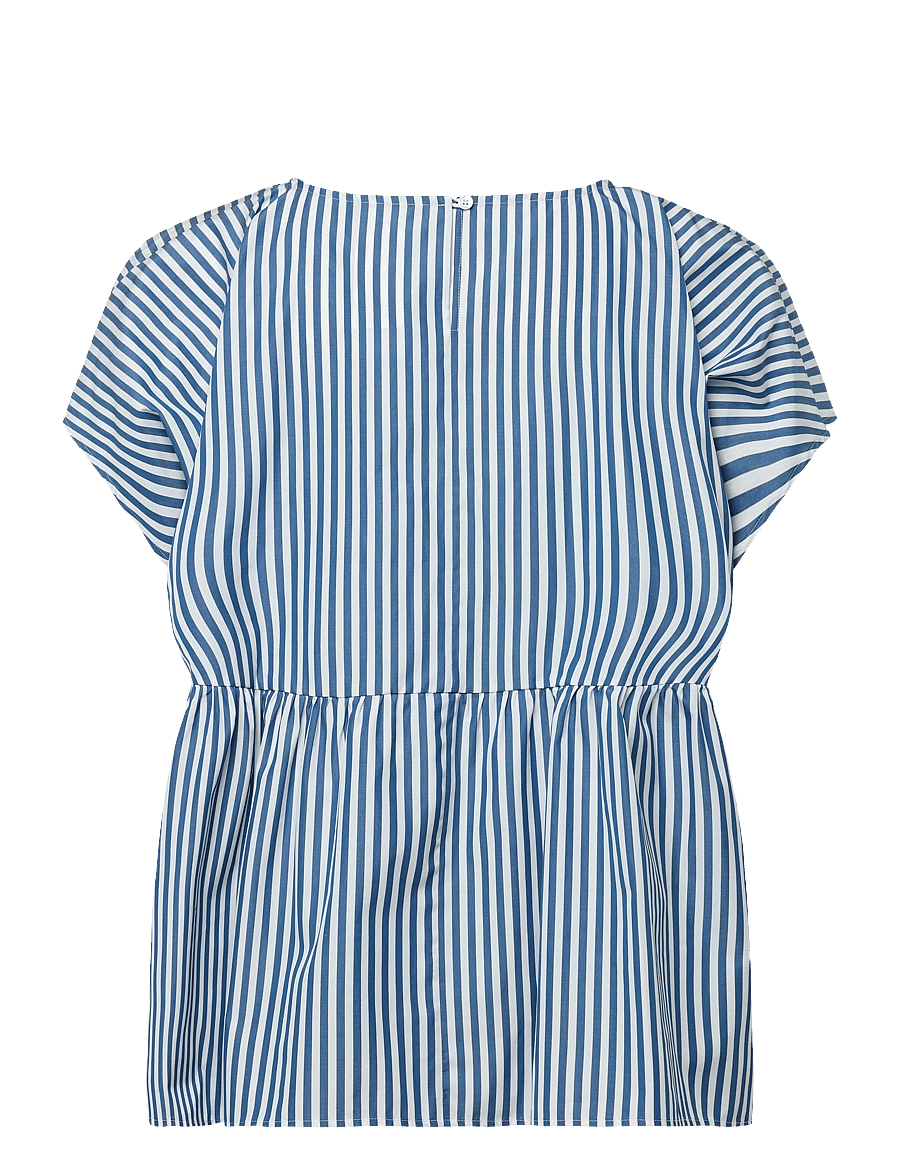 Weekend Max Mara - WKDPANDA - kortärmade blusar - cornflower blue fine stripe - 2