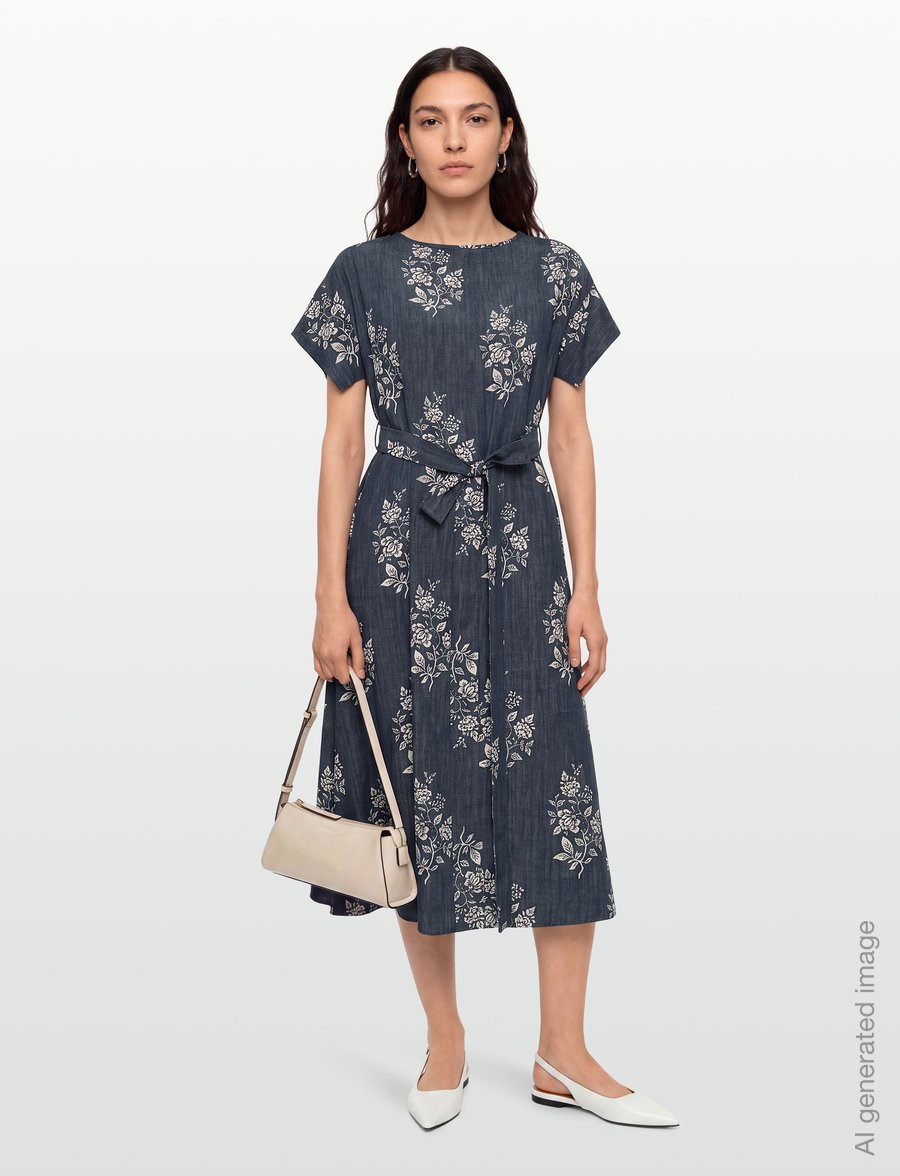 Weekend Max Mara - WKDRADICE - midi dresses - navy flowers - 0