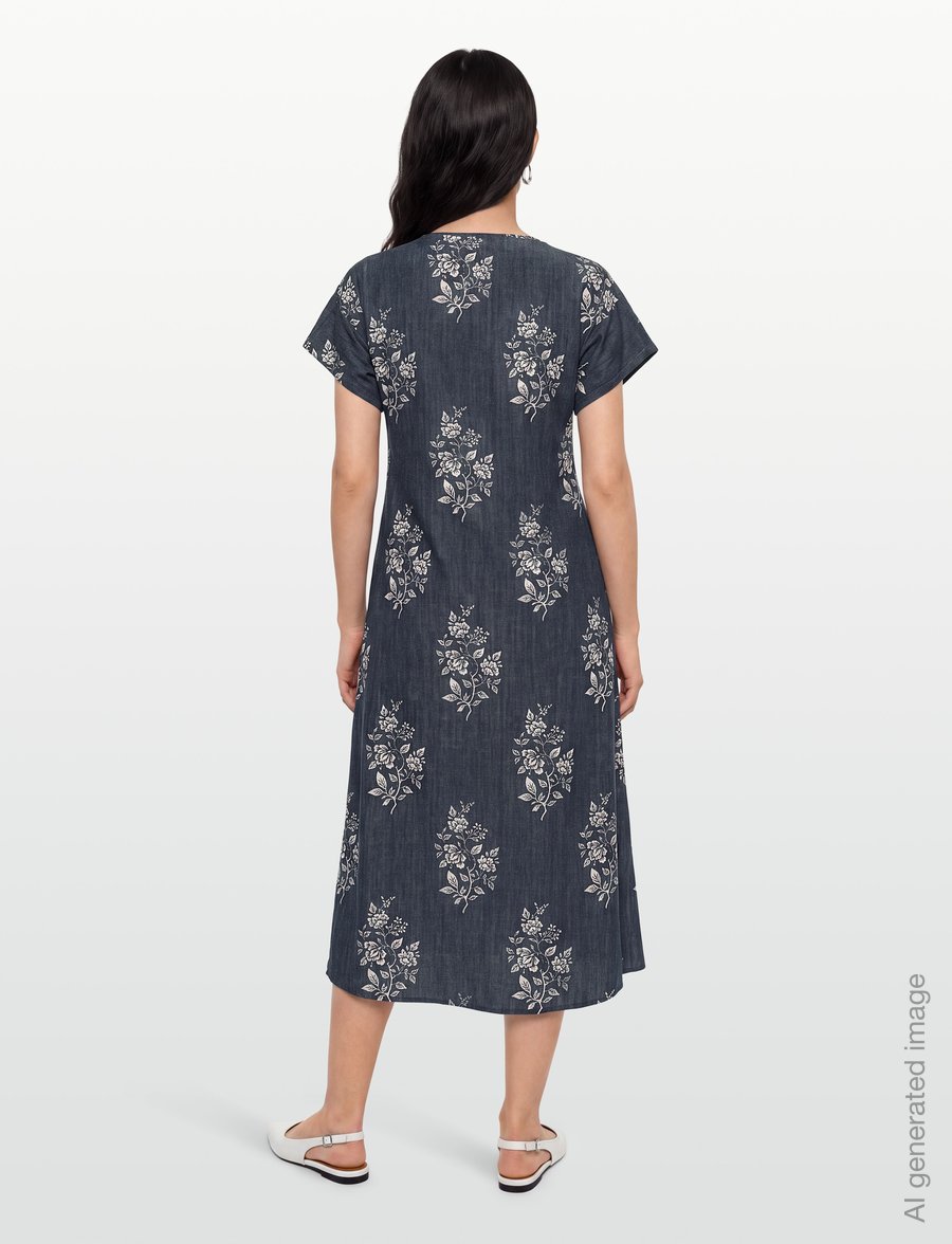 Weekend Max Mara - WKDRADICE - midi dresses - navy flowers - 4