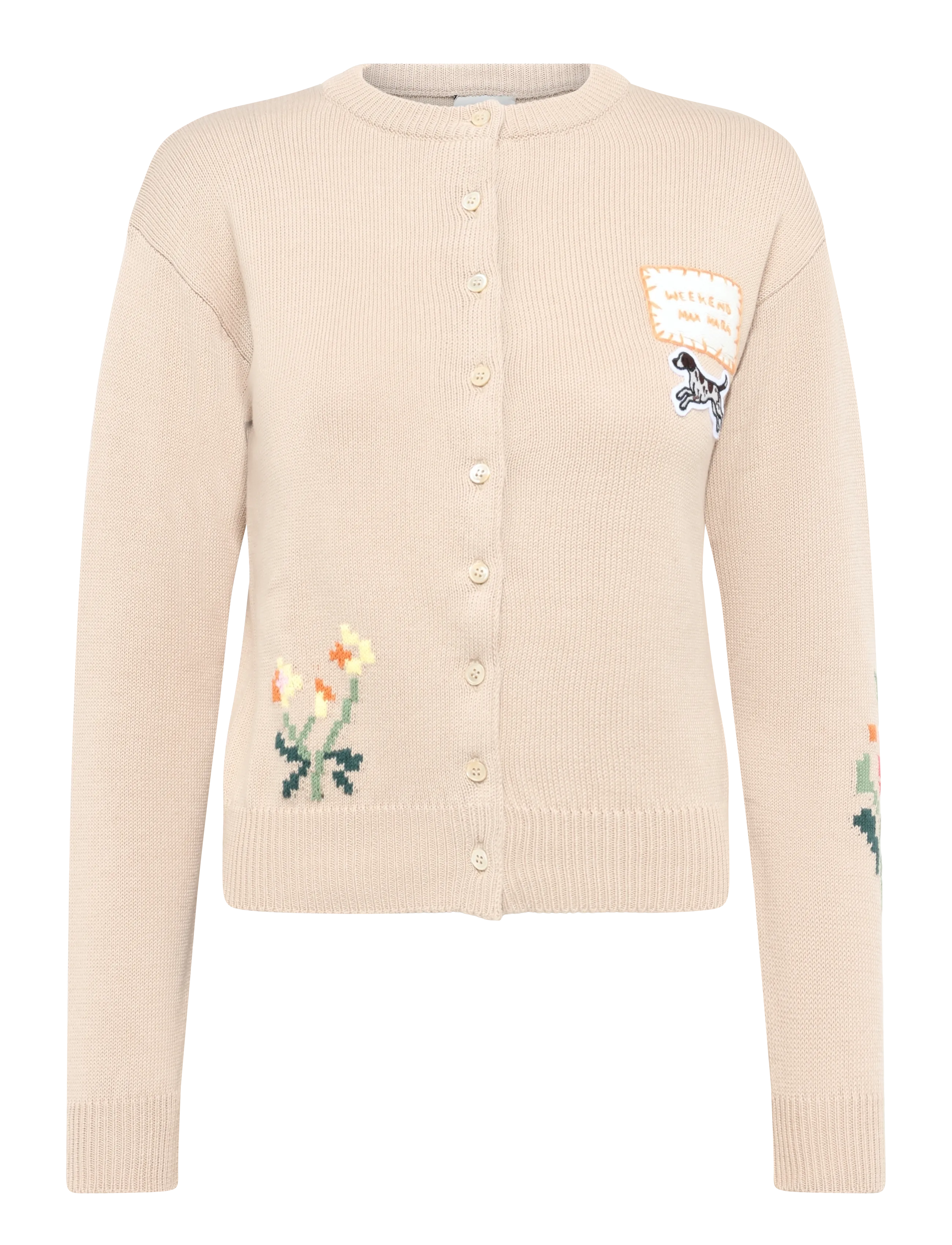 Weekend Max Mara WKDTEIERA - Kontoririided - SAND FLOWER EMBROIDERY / beige