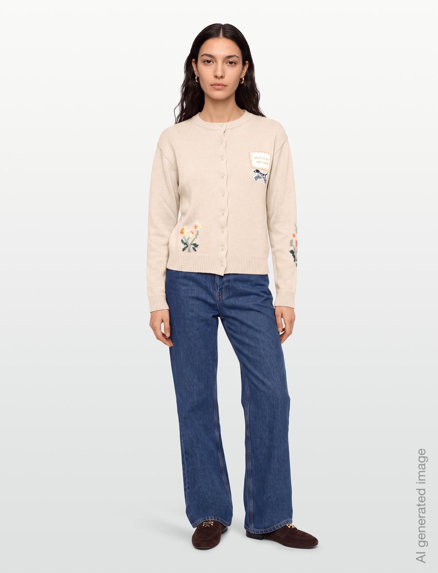 Weekend Max Mara - WKDTEIERA - kardiganid - sand flower embroidery - 0