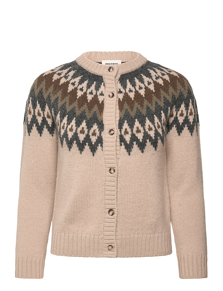 Weekend Max Mara - WKDTARGA - koftor - beige jacquard - 0