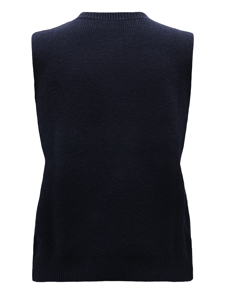 Weekend Max Mara - WKDCACAO - knitted vests - ultramarine logo embroidery - 2