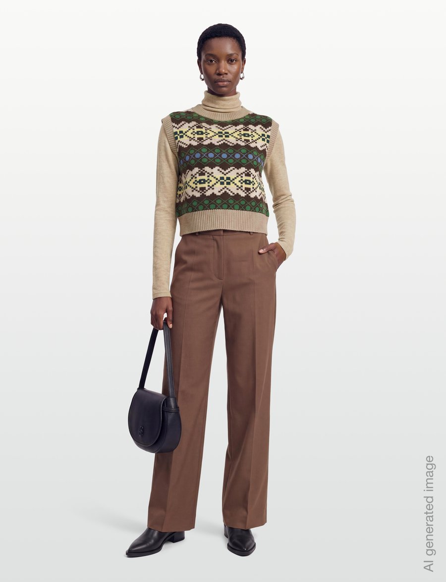 Weekend Max Mara - WKDSAVANA - kootud vestid - green fancy design - 0