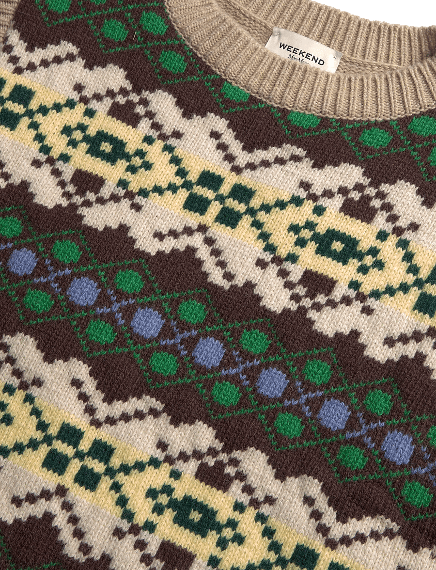 Weekend Max Mara - WKDSAVANA - stickade västar - green fancy design - 2