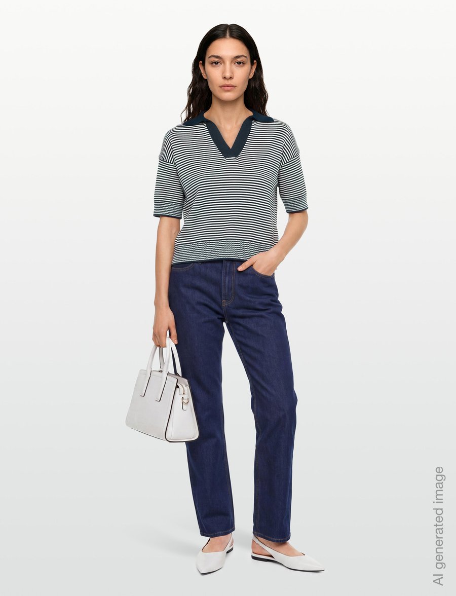 Weekend Max Mara - WKDALBERO - pikéer - navy pinstripes - 0