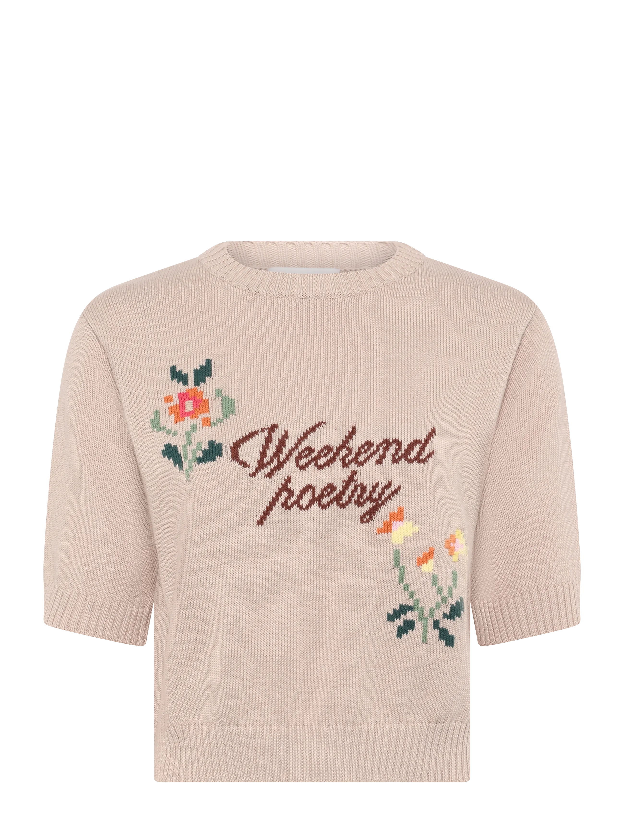 Weekend Max Mara WKDFIACRE - Jumpers - SAND WRITING PATTERN / beige