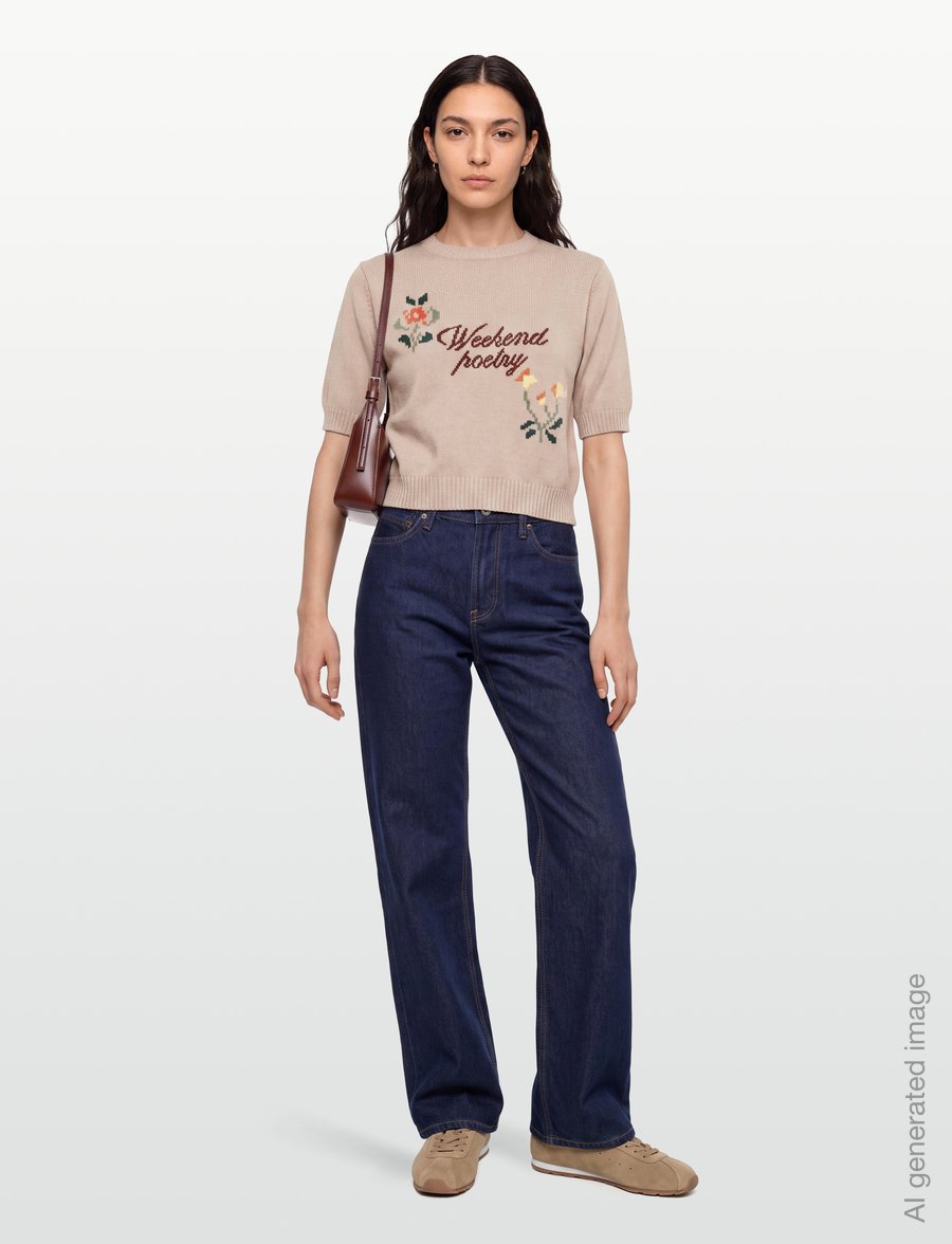 Weekend Max Mara - WKDFIACRE - jumpers - sand writing pattern - 0