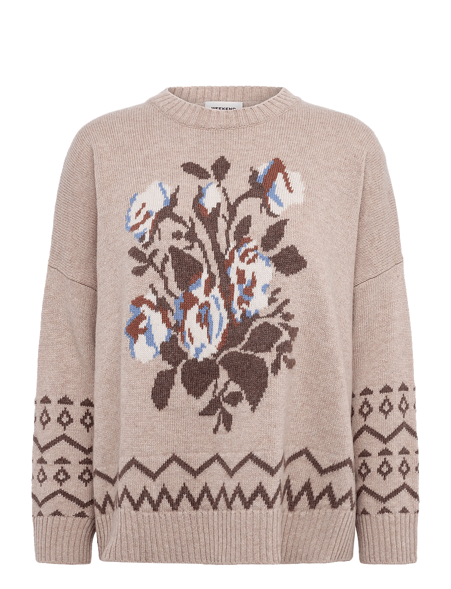 Weekend Max Mara - WKDPAVIDI - striktrøjer - sand floral print - 0