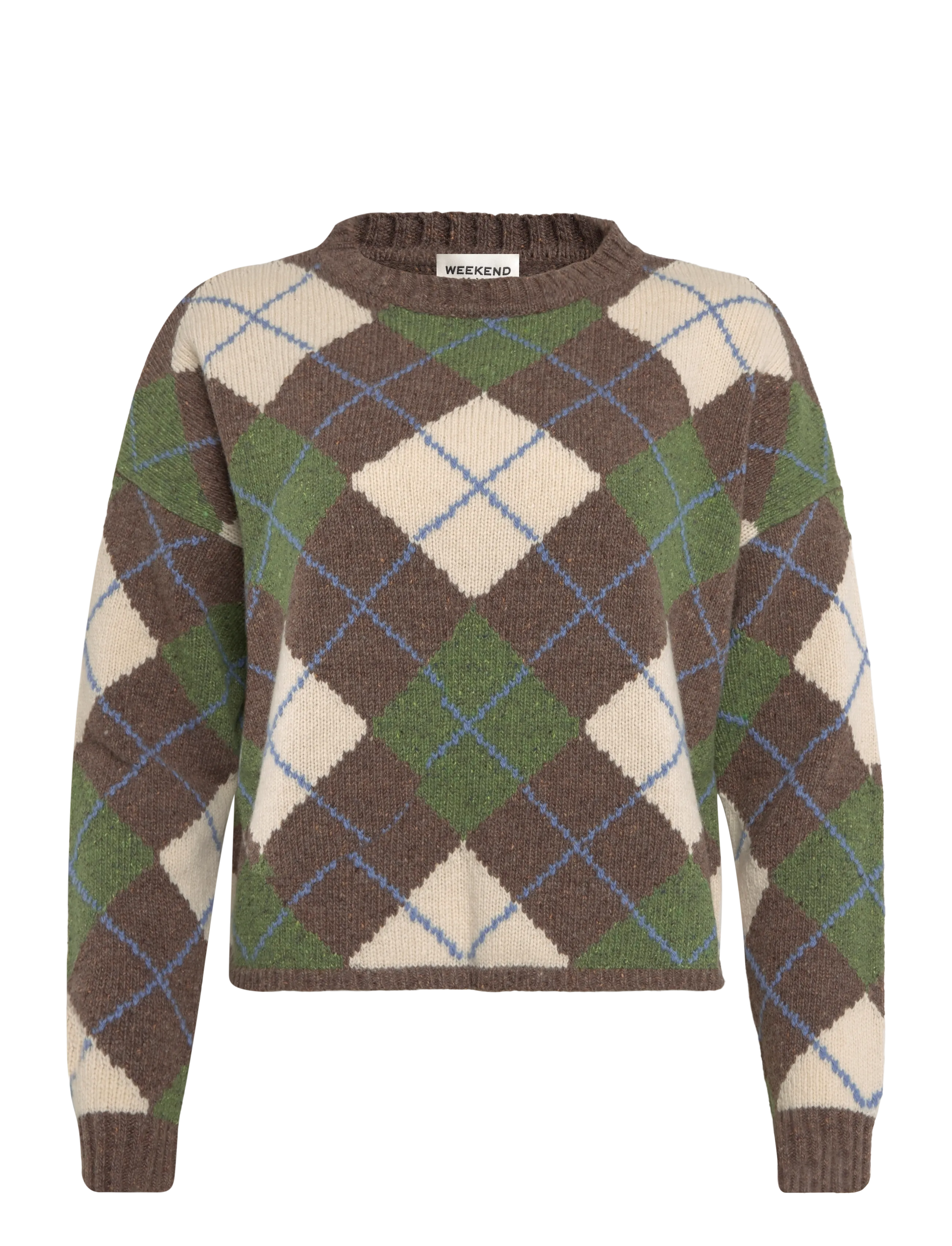 Weekend Max Mara WKDVASAIO - Jumpers - MARRON GLACE' RHOMBS / brown