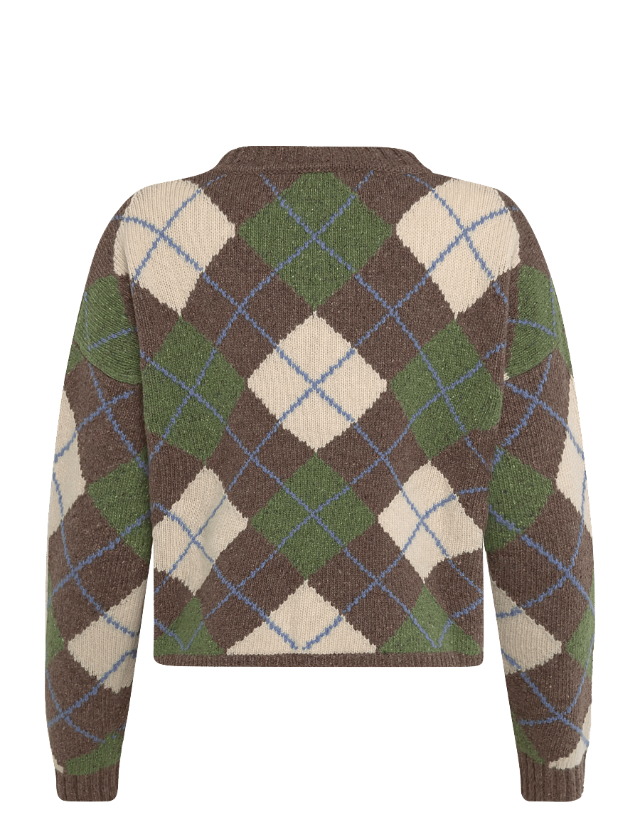 Weekend Max Mara - WKDVASAIO - jumpers - marron glace' rhombs - 1