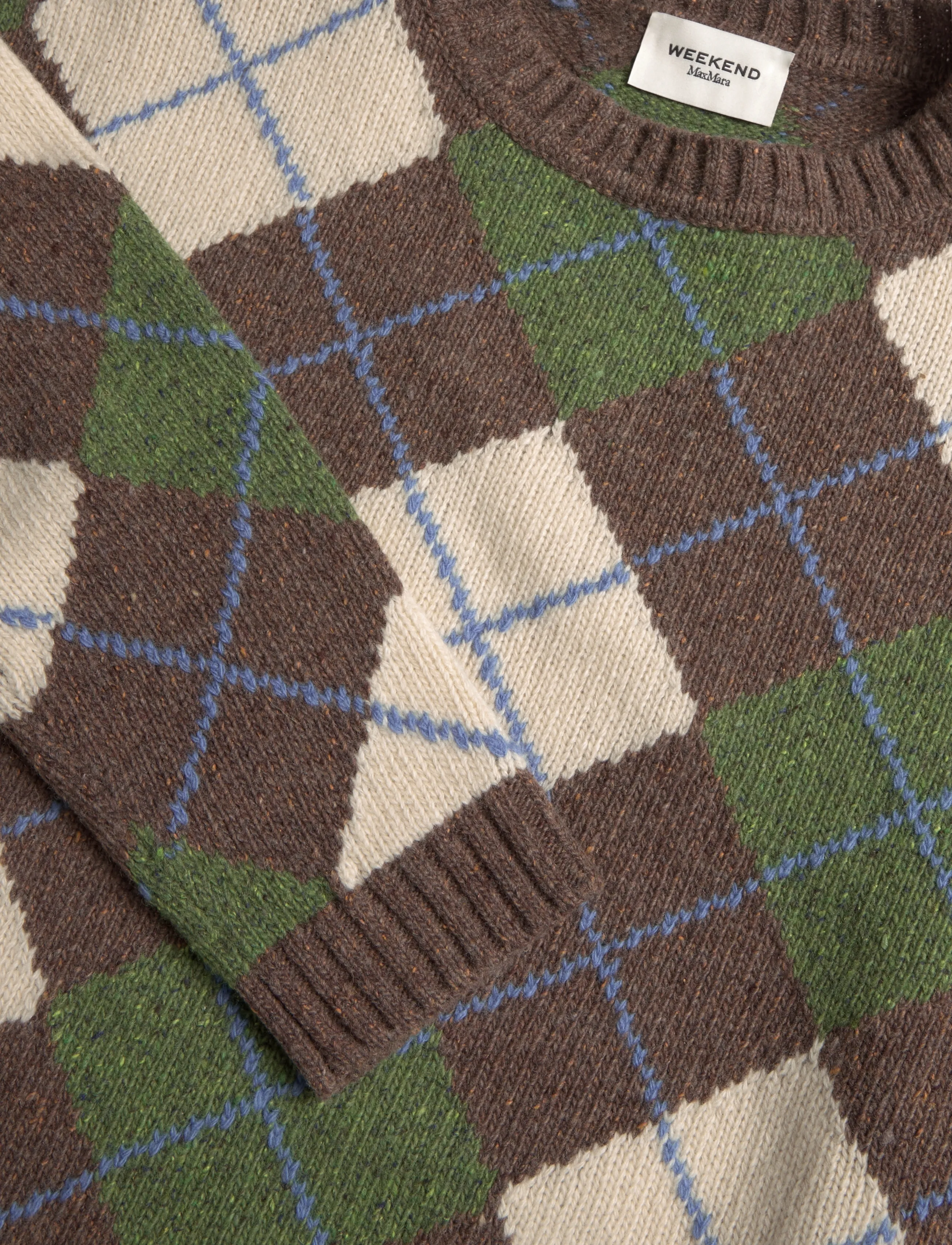 Weekend Max Mara - WKDVASAIO - jumpers - marron glace' rhombs - 2