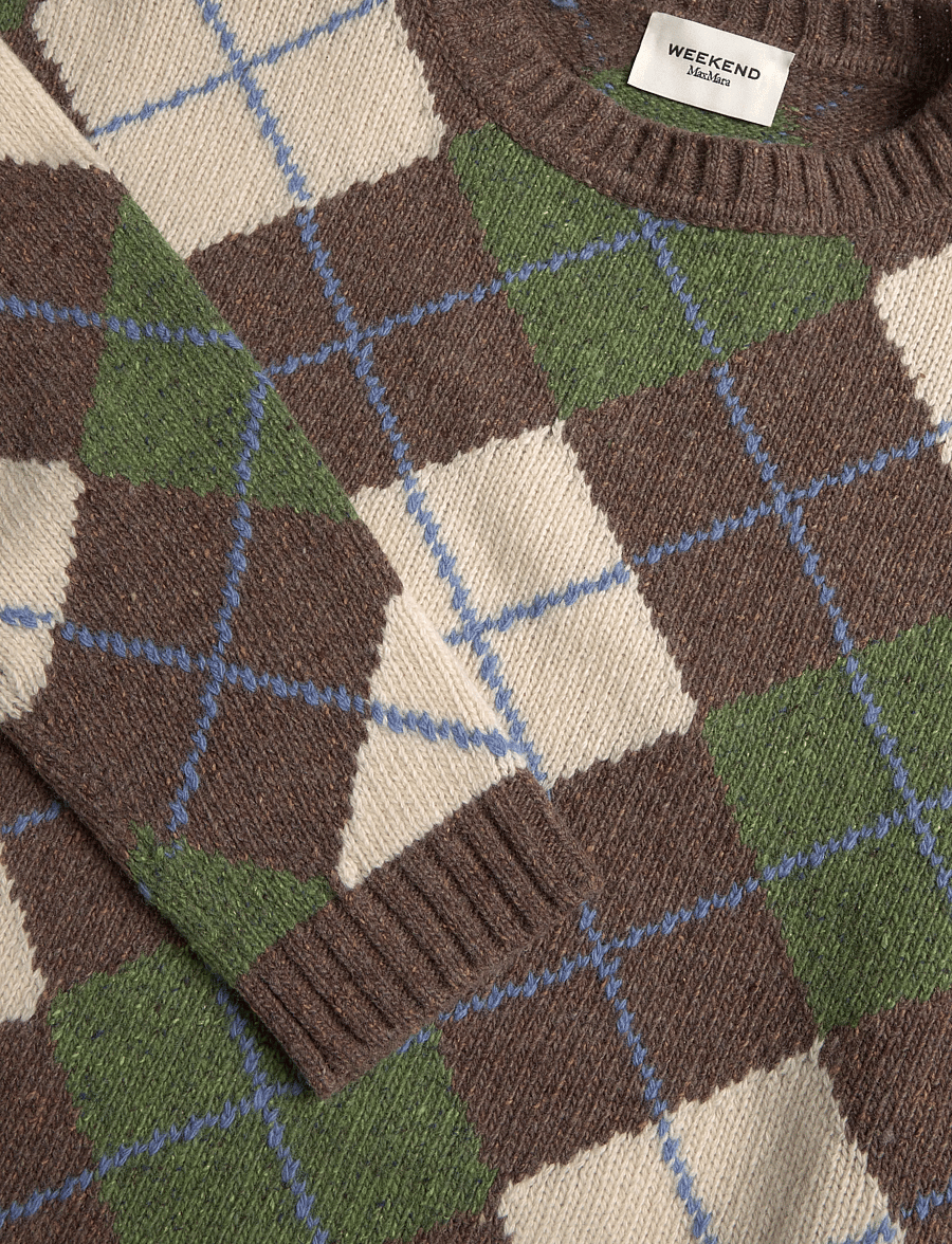 Weekend Max Mara - WKDVASAIO - jumpers - marron glace' rhombs - 2