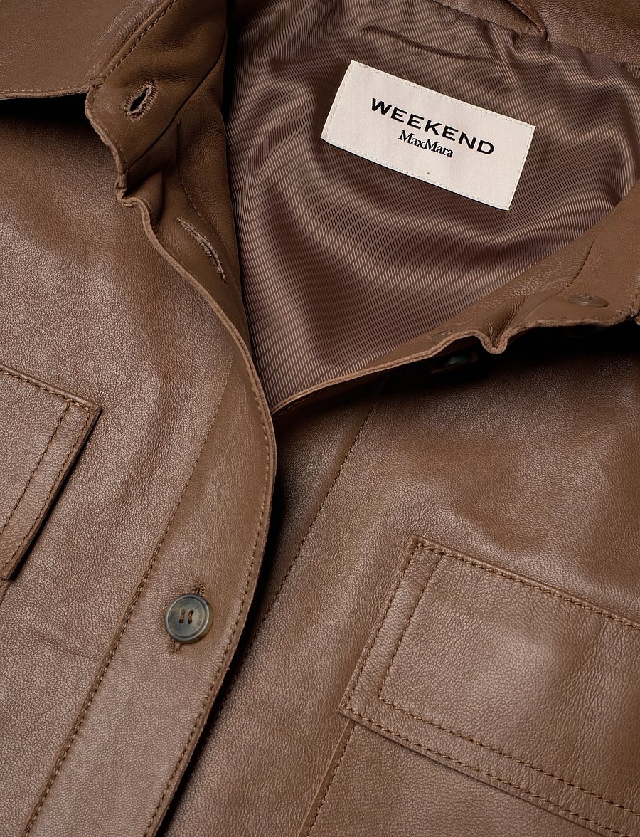 Weekend Max Mara - WKDPIOVRA - lederjacken - brown - 2
