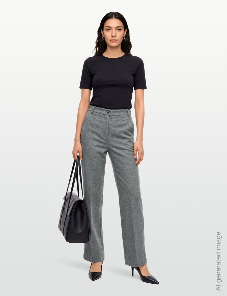Weekend Max Mara - WKDORATA - raka byxor - light grey melange - 0