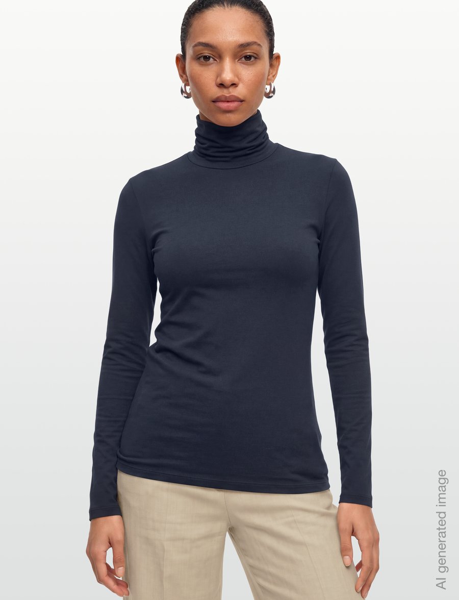 Weekend Max Mara - WKDMULTIF - kõrge kaelusega kudumid - navy - 3