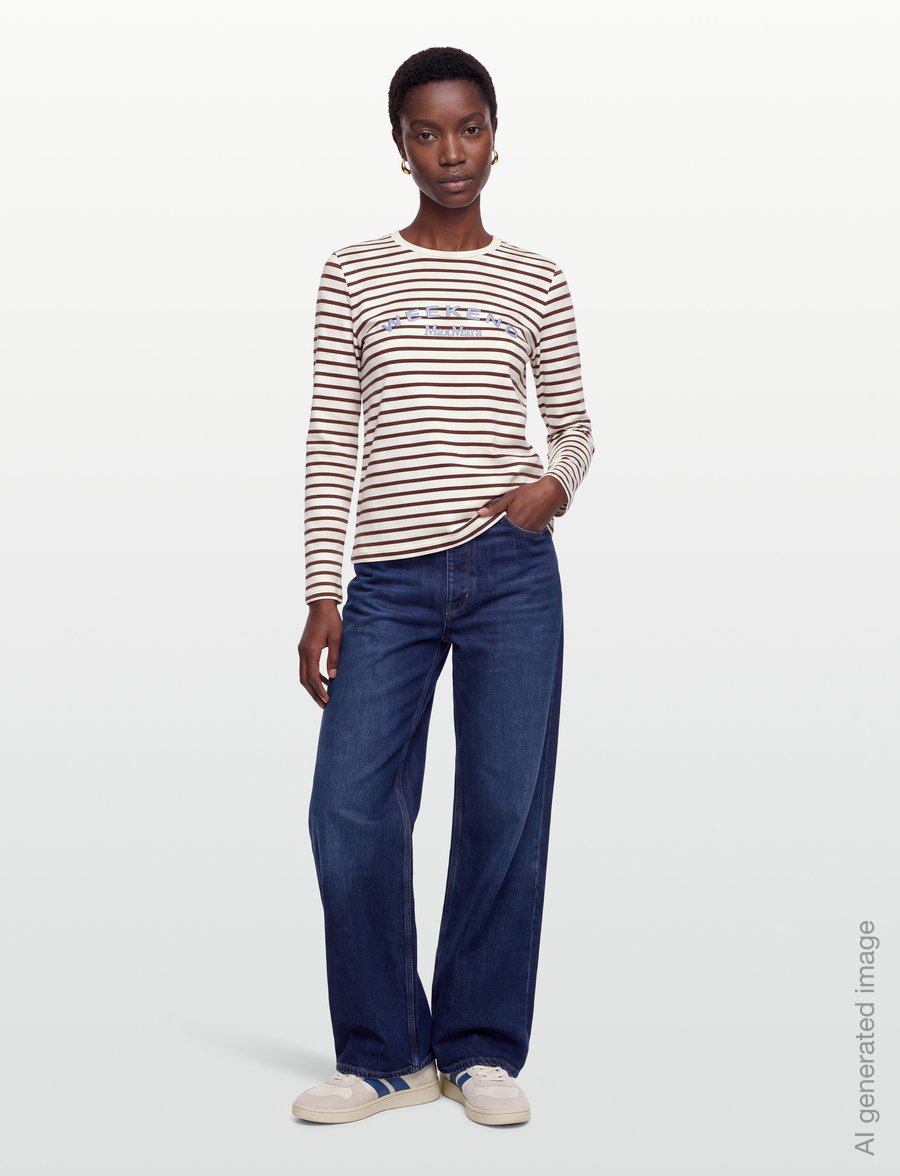 Weekend Max Mara - WKDCESTINO - langärmlige tops - bordeaux pinstripes - 0