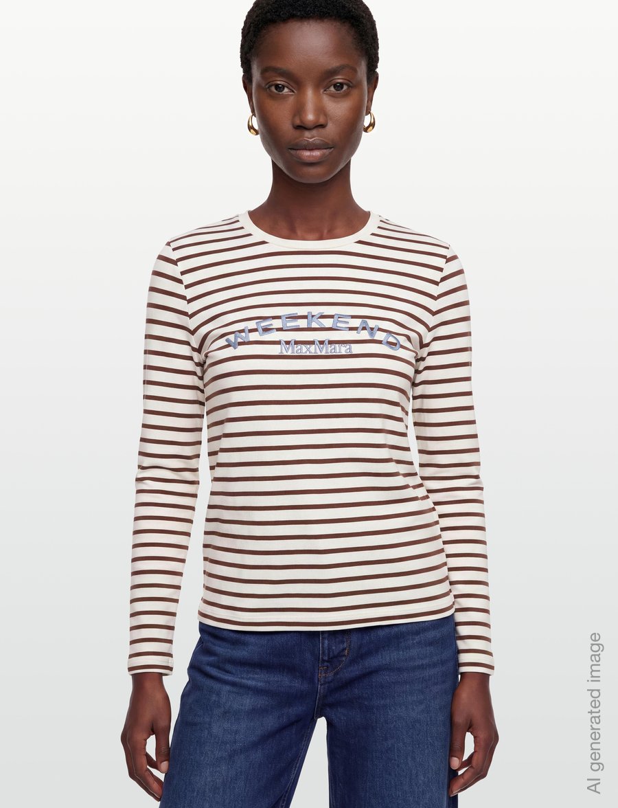 Weekend Max Mara - WKDCESTINO - langärmlige tops - bordeaux pinstripes - 3