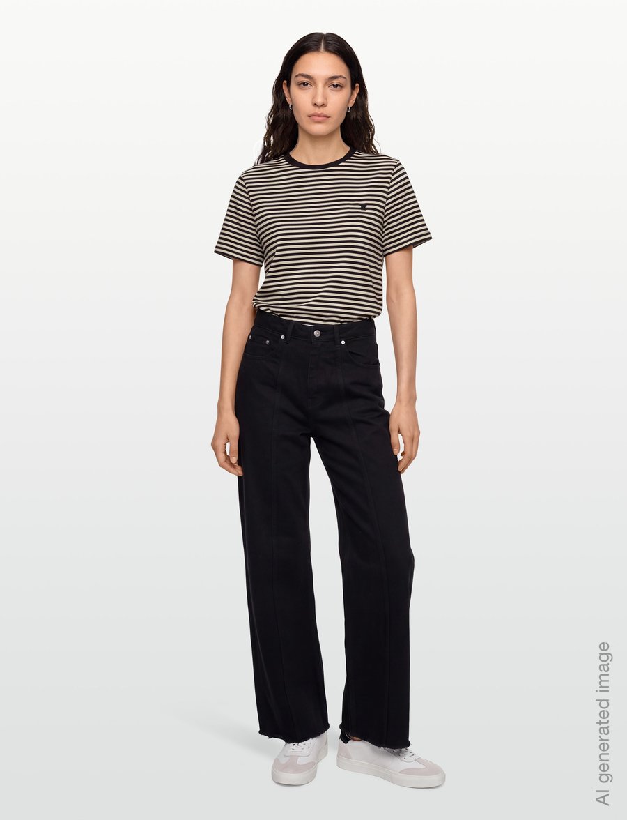 Weekend Max Mara - WKDVENACO - t-shirts - black pinstripes - 0