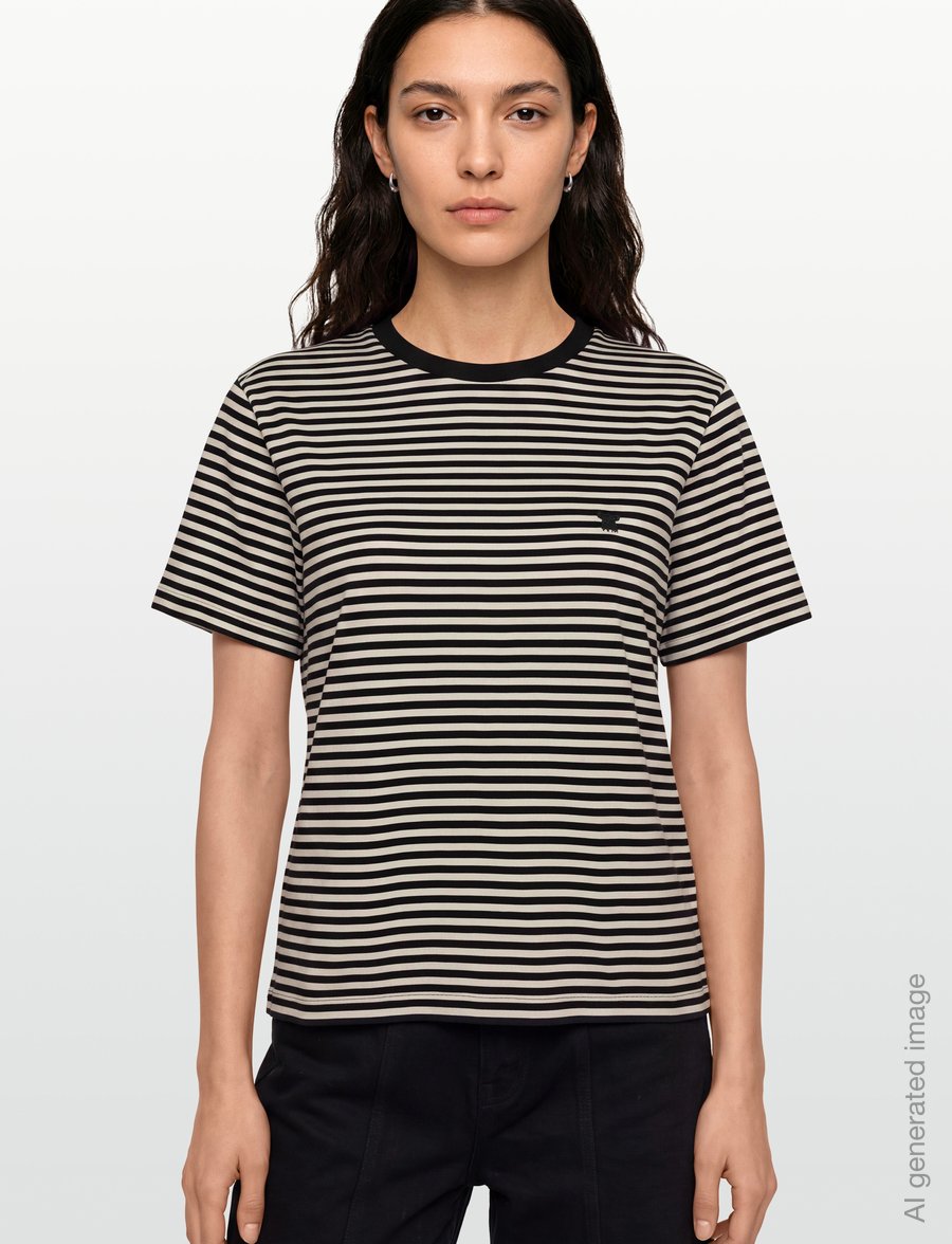 Weekend Max Mara - WKDVENACO - t-shirts - black pinstripes - 3
