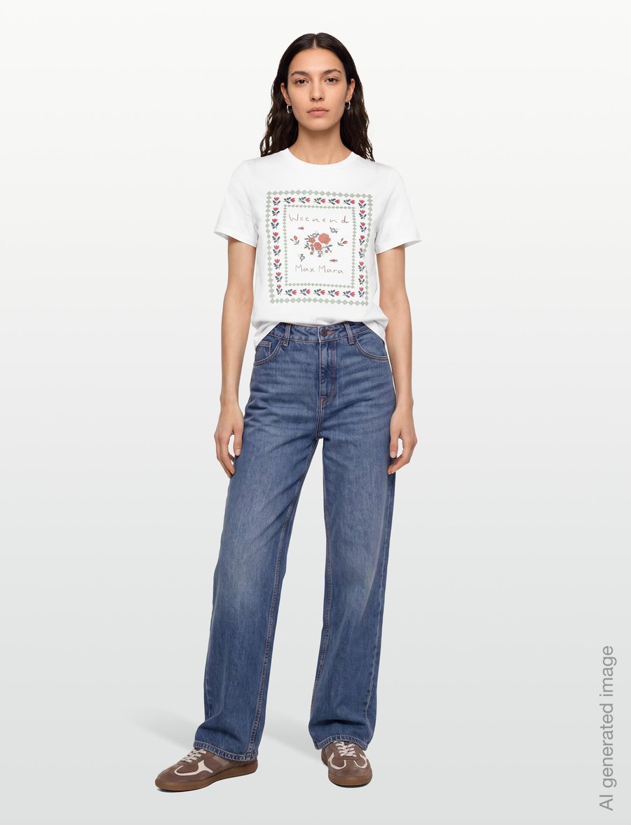 Weekend Max Mara - WKDEDISON - t-shirts - white flower print - 0