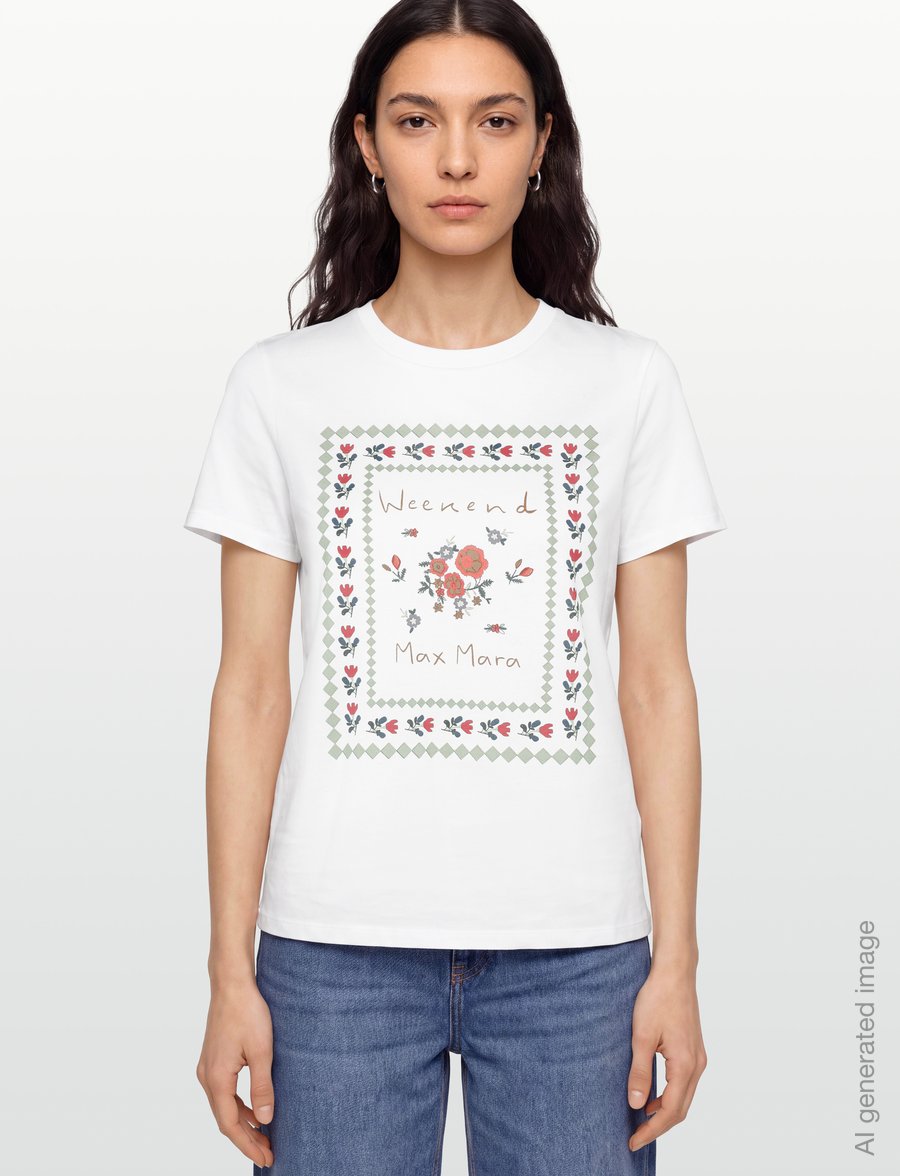 Weekend Max Mara - WKDEDISON - t-shirts - white flower print - 3