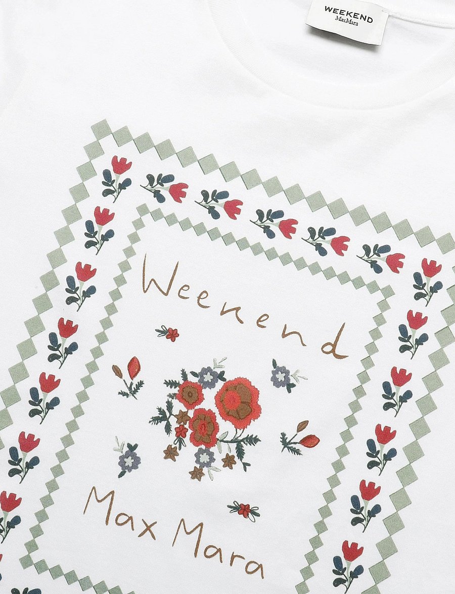 Weekend Max Mara - WKDEDISON - t-shirts - white flower print - 5