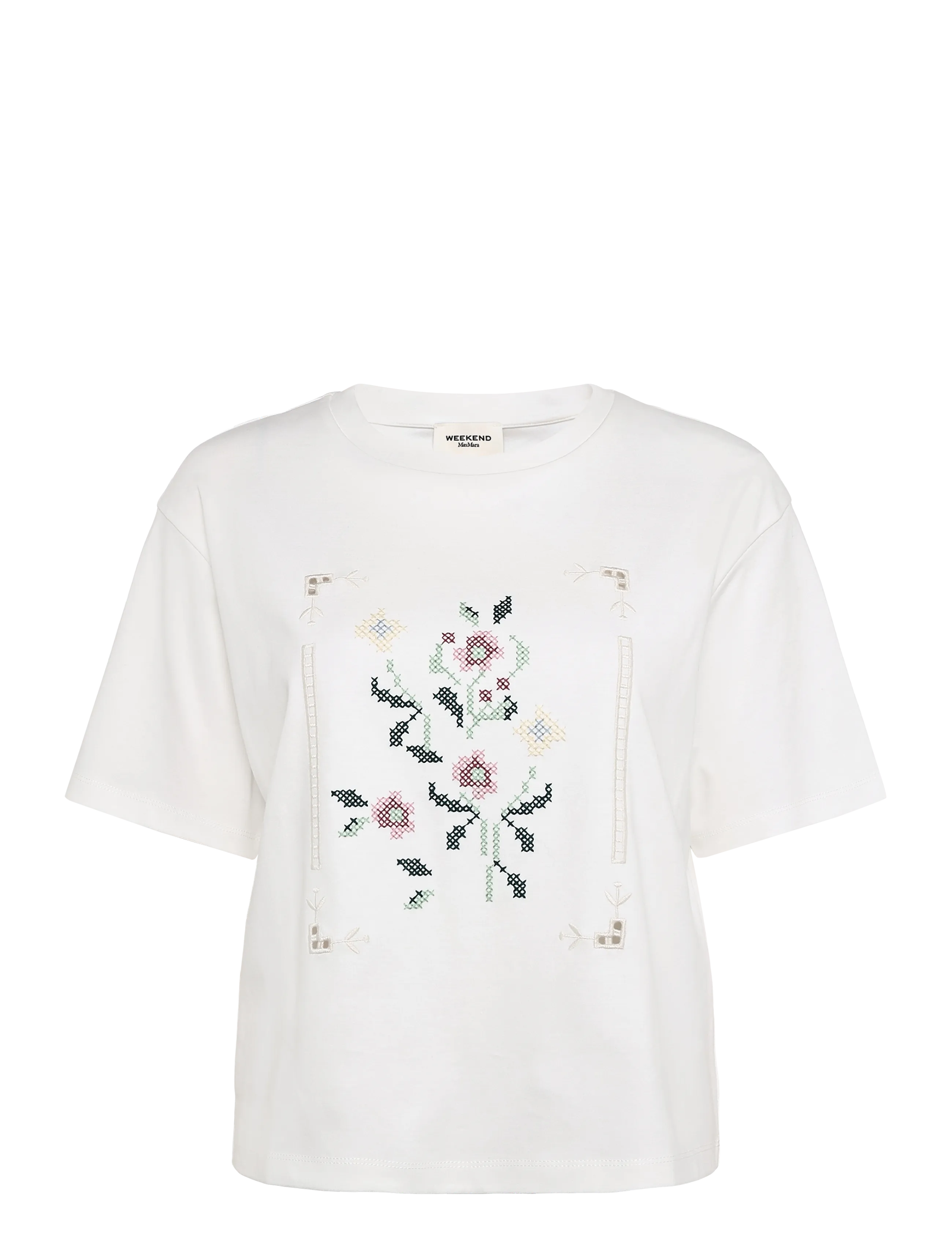 Weekend Max Mara WKDSALA - T-särgid ja topid - WHITE FLOWER EMBROIDERY / white