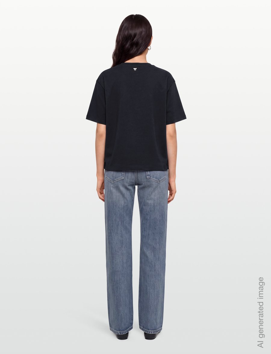 Weekend Max Mara - WKDSALA - t-shirts - black flower embroidery - 4