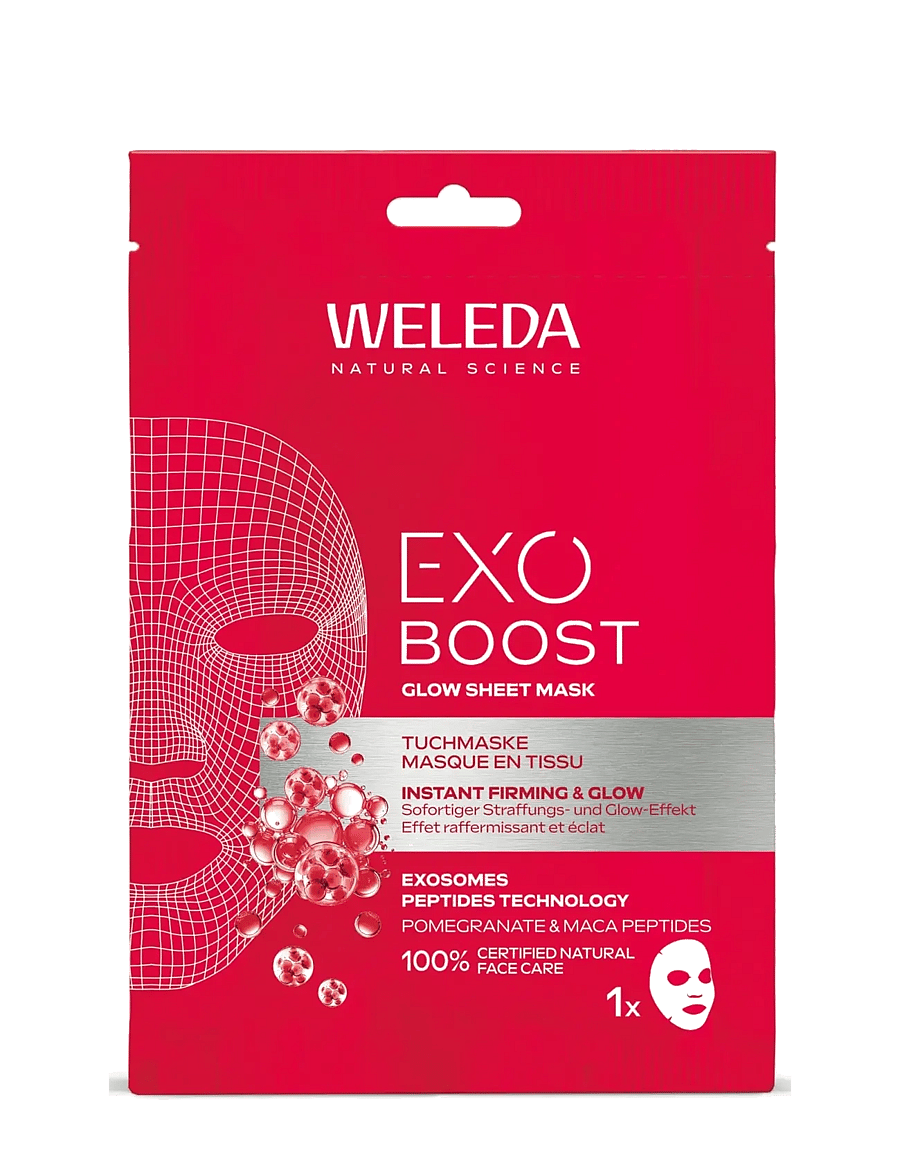 Weleda - Exo Boost Glow Sheet Mask Pomegranate - hudpleje - no - 0