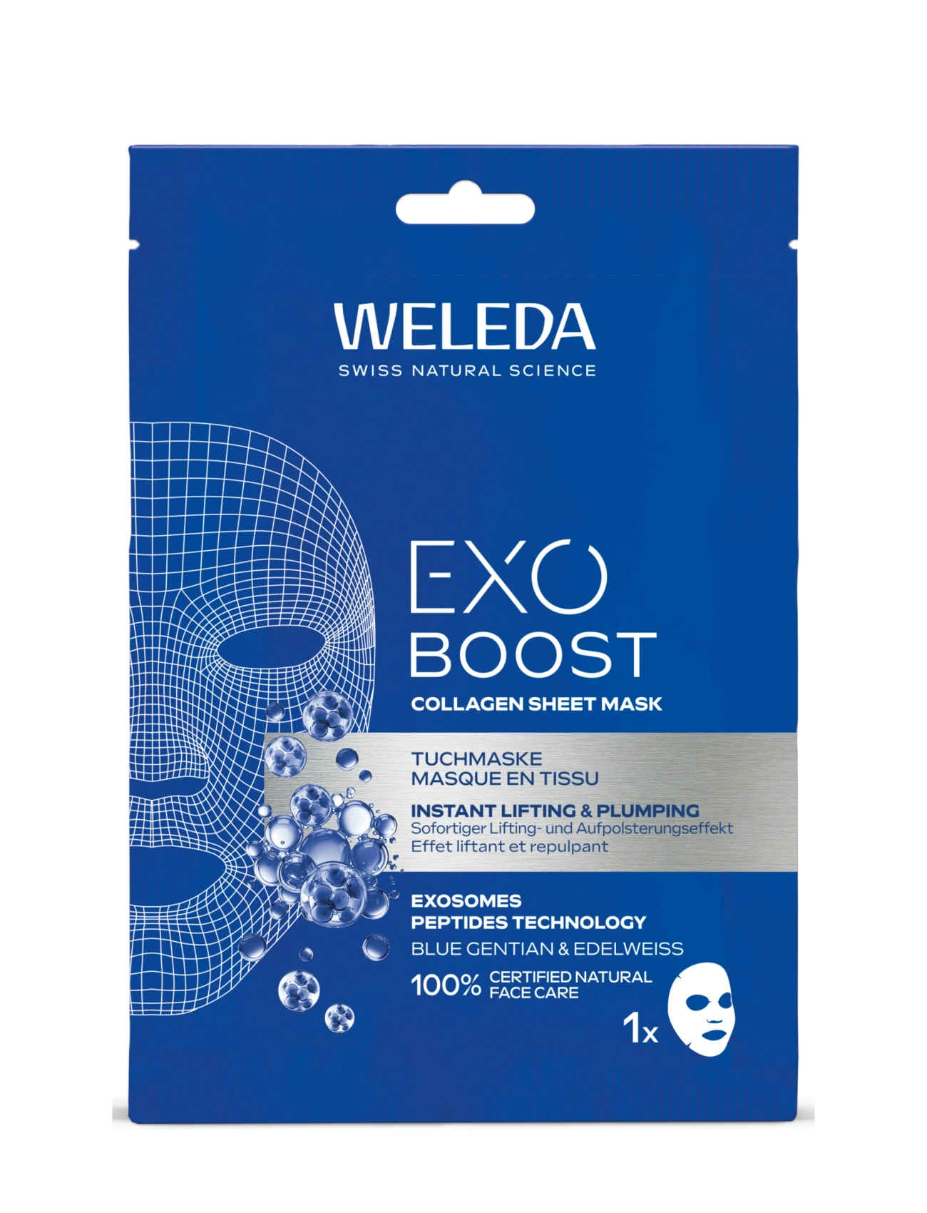 Weleda Exo Boost Collagen Sheet Mask, 20 ml, Nude, Masker > Sheetmask, Dame
