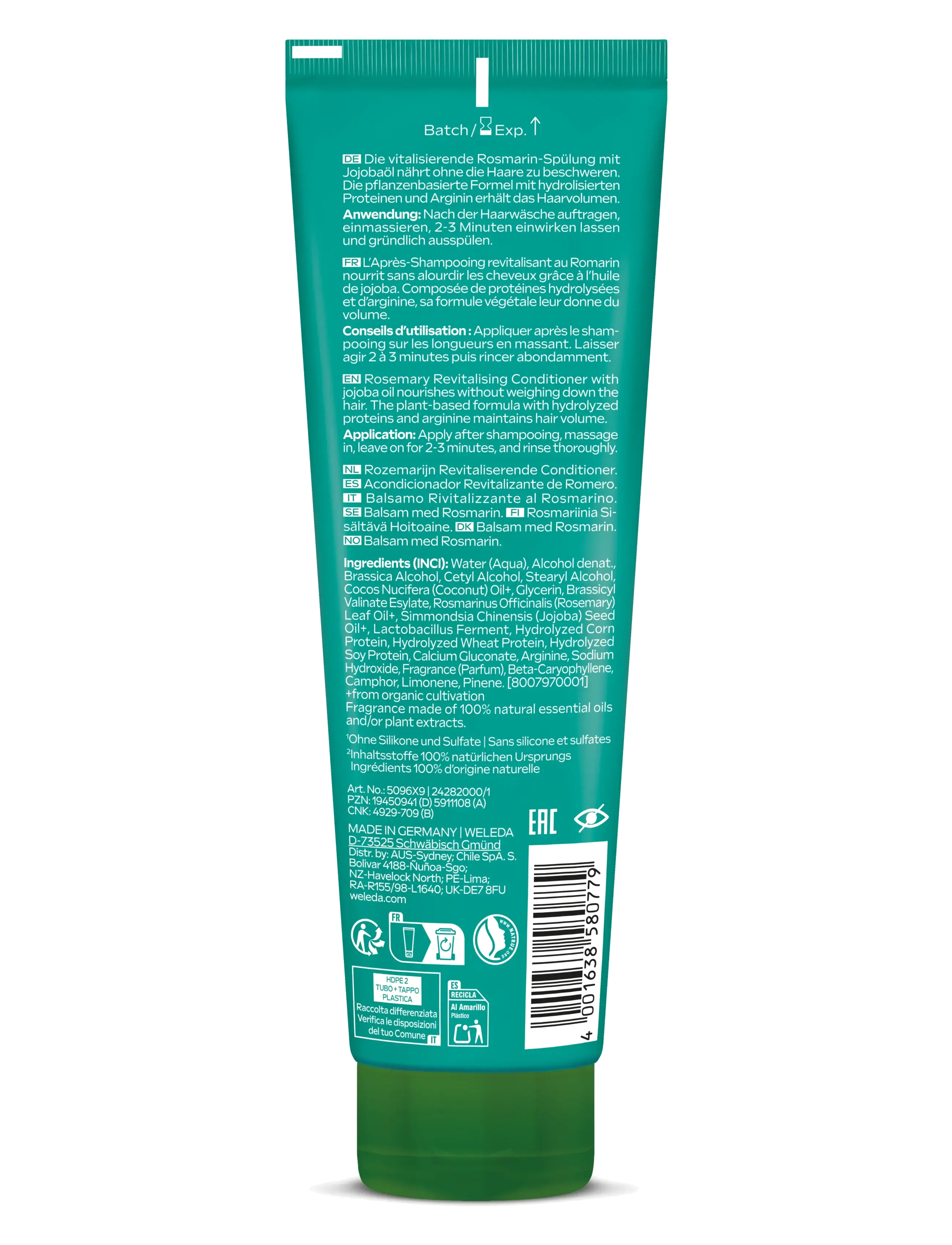 Weleda - Rosemary Revitalising Conditioner - hårpleje - no - 1