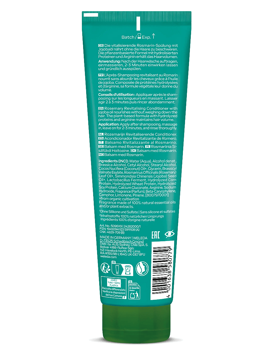 Weleda - Rosemary Revitalising Conditioner - hårpleje - no - 1